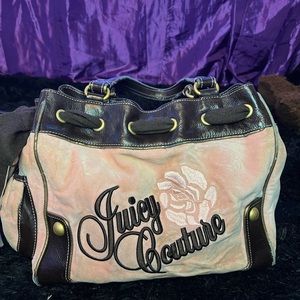 Brown and pink Juicy Couture handbag